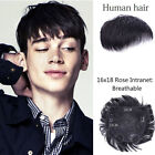 Męski top Head Toupees Krótka peruka Naturalna czarna Proste sztuczne włosy Odpowiedni dla mężczyzn