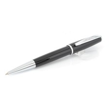 S.T. Dupont Ballpoint Pen Saint Michel Black Lacquer and Silver Tone (440130)
