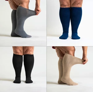 Viasox EasyStretch Crew Diabetic Socks Seamless Toe Triple Padded UNISEX 2 PAIRS - Picture 1 of 6