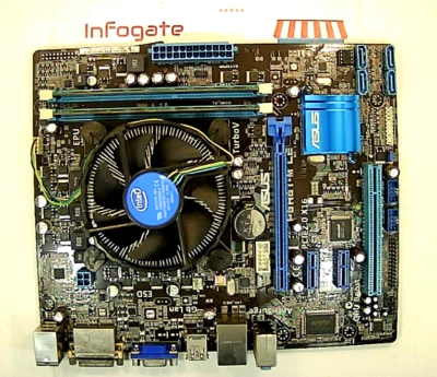 Carte mere Asus P8H61-M LE + i5-2400 + 8Go DDR3 - Photo 1/4