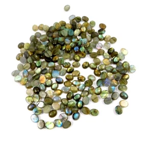Lotto all'ingrosso cabochon ovale 100% naturale labradorite 6x4 mm pietre preziose sfuse cabina - Foto 1 di 12