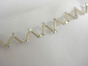 Plata ribetes reflectantes Tira De Tela ribete Trenza Trim cose en