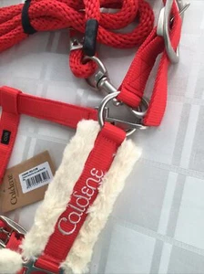 Caldene ❤️ Size FULL ❤️ Red Headcollar & Leadrope Set 🩷Rescue Pony Funds - Picture 1 of 4