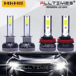 H1 + H11 LED Headlight High Low Beam Bulbs Kit Combo For Ford Focus 2013 - 2018 - Picture 1 of 12