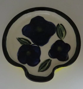 LIBERTY POTTERY ROSCOE VILLAGE OHIO 2004 CERÁMICA CUCHARA GRANDE RESTO AZUL/AMARILLO - Imagen 1 de 3