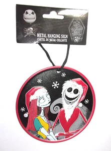 5" metal relieve signo adorno Sally Jack Skellington Pesadilla antes de Navidad - Imagen 1 de 3