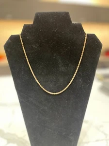 9ct Gold Necklace Spiga Chain – 20” (51cm) – 12.31g – 2mm Link – Hallmarked 375 - Picture 1 of 9