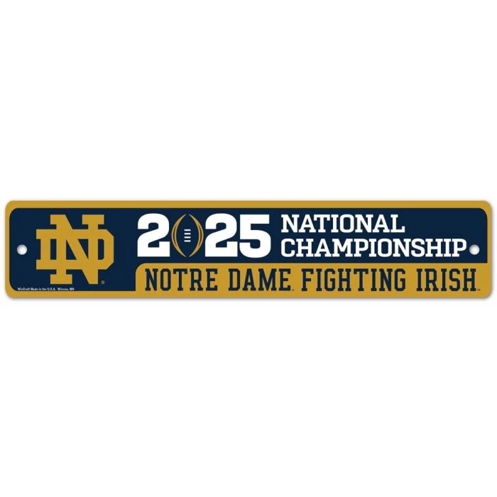 2025 Notre Dame Irish National Championship Sign Orange Bowl Champions CFP - Image 1 of 1