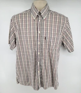 Barbour Shirt Mens Medium Summer Tattersall Check Plaid Short Sleeve Button Up - Picture 1 of 11