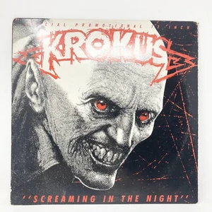 Vintage Krokus 12" Promo "Screaming In The Night" Vinyl Record Lp - Imagen 1 de 5