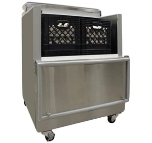 Master-Bilt - OMC-084SS-A - Open Front Milk Cooler with Stainless Steel Exterior - Picture 1 of 2