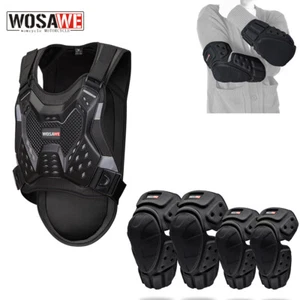WOSAWE Ski Motorrad Brustpanzer Protektor Knie Ellenbogen Pads Sport Guards Kit - Bild 1 von 20