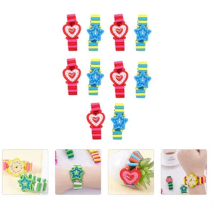 10 Piezas Juguete Reloj Madera Niño Niños Observar Juguete Madera - Imagen 1 de 12