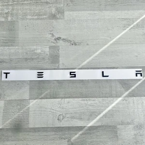 GLOSS BLACK TESLA REAR LETTERING / BOOT BADGE FOR MODEL  3 X S Y  - Picture 1 of 1