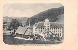 Postal antigua Kurhaus und Wasserheilanstalt Richental, Kt. Lucerna - Imagen 1 de 2