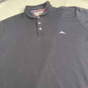 Tommy Bahama IslandZone Polo Shirt Mens 2XL Navy Blue Short Sleeve - Picture 1 of 13