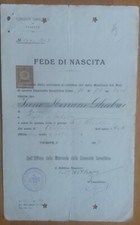  JUDAICA birth certificate 1913 Italy Triest  jews family GHABAI BEHAR (2)