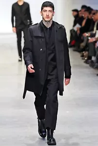 COSTUME NATIONAL HOMME Mens Grey Overcoat. Size EU 48 US 38 Medium - Picture 1 of 18