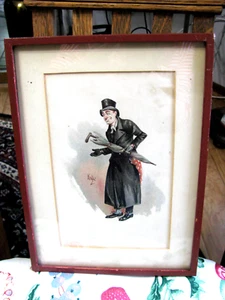 Antique Print "Uriah Heep" from "David Copperfield"-ON SALE REDUCED 50% - Picture 1 of 4