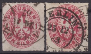 == Ad Prussia Mi. 16 A+B Gest Cat. == - Picture 1 of 1
