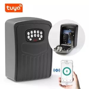 Tuya Smart Key Lock Box Wall Mounted Aluminum Alloy Key Safe Box Weatherproof - Picture 1 of 25