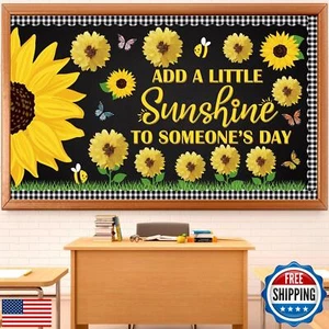 Pasimy 3D Sunflower Bulletin Boards Bee Classroom Decorations Sun Flower Cuto - Picture 1 of 5