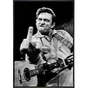Johnny Cash "Middle Finger" Photo Print - Picture 1 of 4