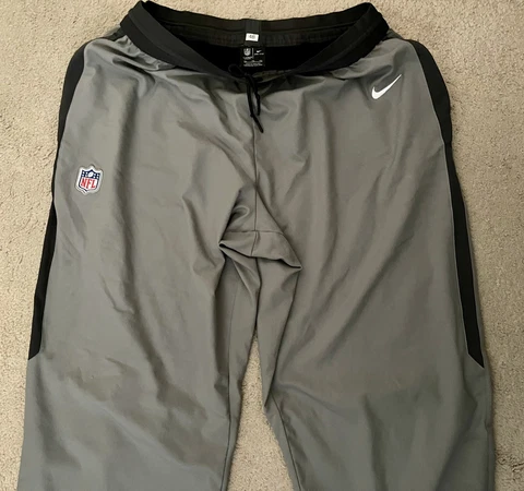 NFL Oakland Raiders Nike Dri-Fit  Sweatpants Team Issued Onfield Silver Black 2X Cover