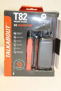 Motorola Talkabout T82 Tragbares 2-Weg Radio - Schwarz/Orange, 2Neu Rechnung MwS - Zdjęcie 1 z 3