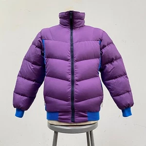 Vintage 80s North Face Quilted Puffer Down Jacket Ski Snow Purple - Picture 1 of 12