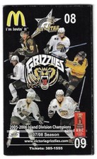 2008-09 Victoria Grizzlies BCHL Hockey Schedule !!! Kirby's Source For Sports