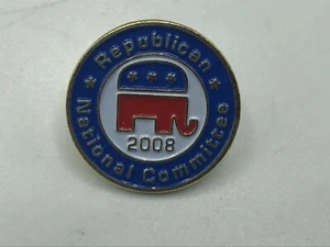 Prendedor de solapa RNC 2008 Comité Nacional Republicano Rojo Blanco Azul Elefante Política - Imagen 1 de 12