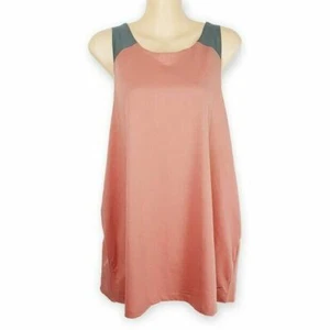 NIKE DRI-FIT Pink Gray Sleeveless Loose Gym Workout Activewear Top Tank Singlet - Picture 1 of 12