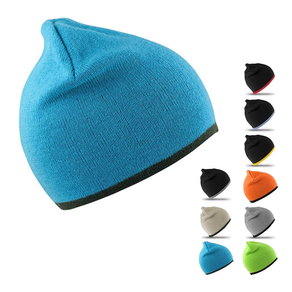 Result Winter Essentials Mütze Beanie Strickmütze Umwendbar Reversible Neu RC46