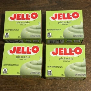 JELLO INSTANT PUDDING AND PIE FILLING PISTACHIO FLAVOR 3.4 OZ -LOT OF 4 - Picture 1 of 2