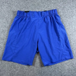 Gymshark Vital Seamless Shorts Mens M Blue Black Slit Back Pocket No Drawstring - Picture 1 of 9