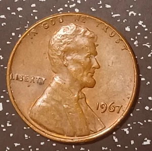 Lincoln Memorial Penny 1967 ~ sin marca de ceca ~ WAM circulado y luego sin circular  - Imagen 1 de 4