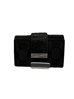 Gucci Key Wallet Key Case 6 Hooks Leather Black USED T1728-8 - Image 1 of 4