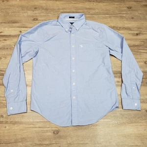 Abercrombie & Fitch Hemd Herren Medium Hellblau Muscle Oxford Button Down Logo - Bild 1 von 7