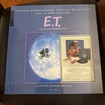 E.T. Soundtrack Vinyl LP Box Set w/ Poster, Booklet, Michael Jackson Sealed 1982 - Image 1 of 4
