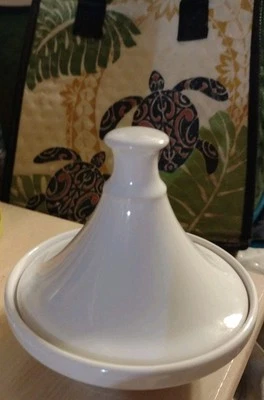 Revol France White Porcelain 1 Piece Petite Tagine Hard to Find  - Image 1 of 4