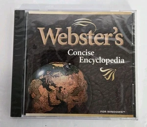 Websters Concise Encyclopedia PC CD ROM 1996 Windows 95/3.1 Vintage Software New - Picture 1 of 3