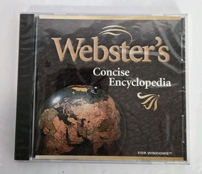 Websters Concise Encyclopedia PC CD ROM 1996 Windows 95/3.1 Vintage Software New - Image 1 of 3