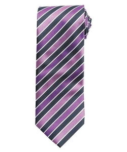 Corbata Premier PR766 Candy Stripe azul marino/magenta - poliéster tejido 4" 57" - Imagen 1 de 1