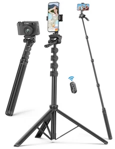 72" Phone Tripod & Selfie Stick, Extendable Cell Phone Stand with Detachable ... - Bild 1 von 9