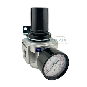 1/2" FNPT Air Compressor Pressure Regulator Inline W/ Gauge HD Industrial - Picture 1 of 5
