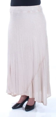 Falda trapecio larga beige BASS para mujer talla: L Foto 1 de 4