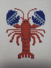 Christmas Needlepoint Canvas: Lobster with Mittens, Zweigart 13 Ct Handpainted