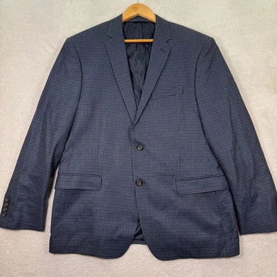 Chaqueta Blazer Ralph Lauren Para Hombres 46R Azul Pata de Gallo Lana Seda Clásica Informal Foto 1 de 4