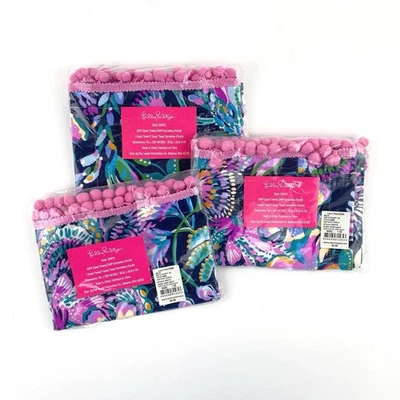 3 Lilly Pulitzer High Tide Navy Guest Towels 14" x 20" Style #009112 NWT - Image 1 of 3